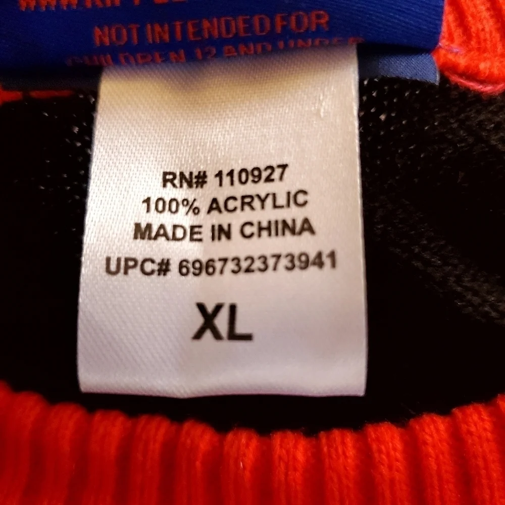 7478 * National Lampoon's Christmas Vacation Sweater Black Red Size XL - Picture 4 of 9